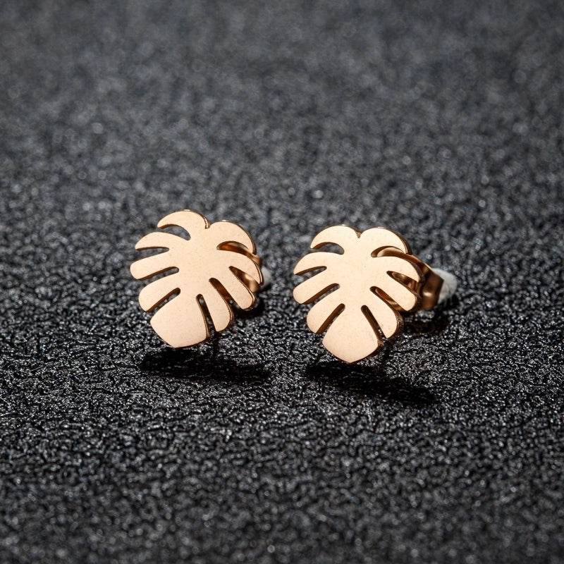 1 Pair Christmas Sweet Minimalist Snowflake Irregular Polishing Plating 304 Stainless Steel 18K Gold Plated Ear Studs