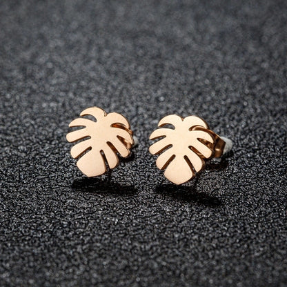 1 Pair Christmas Sweet Minimalist Snowflake Irregular Polishing Plating 304 Stainless Steel 18K Gold Plated Ear Studs