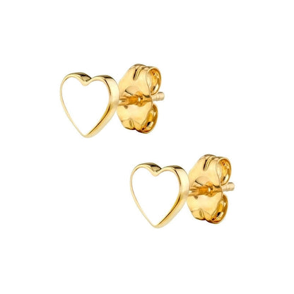 Minimalist Heart Plating Copper Earrings Ear Studs