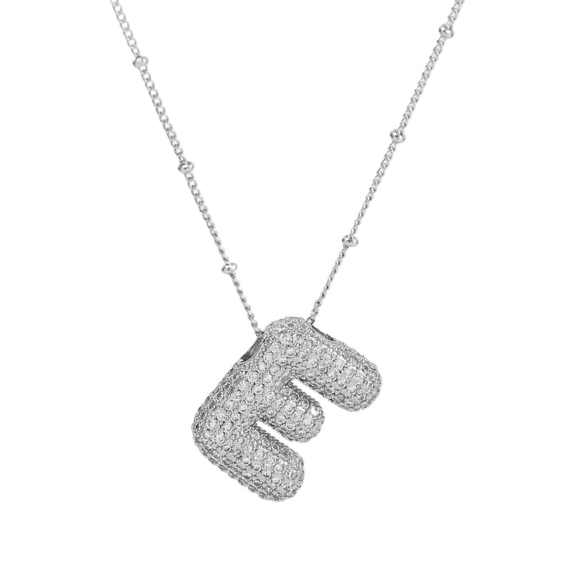 Casual Minimalist Letter Brass Plating Zircon Pendant Necklace 1 Piece