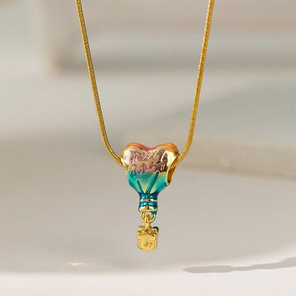 Sweet Starfish Titanium Steel Copper Alloy Zircon Inlay Stainless Steel Necklaces