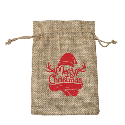 Christmas Nordic Style Cute Modern Style Christmas Tree Snowman Snowflake Imitated Hemp Party Festival Candy Bag