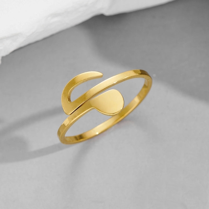 Funny Sweet Pastoral Star Bat Butterfly 201 Stainless Steel 18K Gold Plated Polishing Open Rings