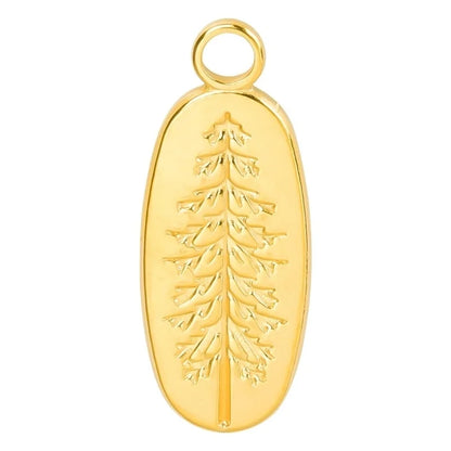 Casual Minimalist Tree 304 Stainless Steel 18K Gold Plated Pendant Necklace Necklace Pendant