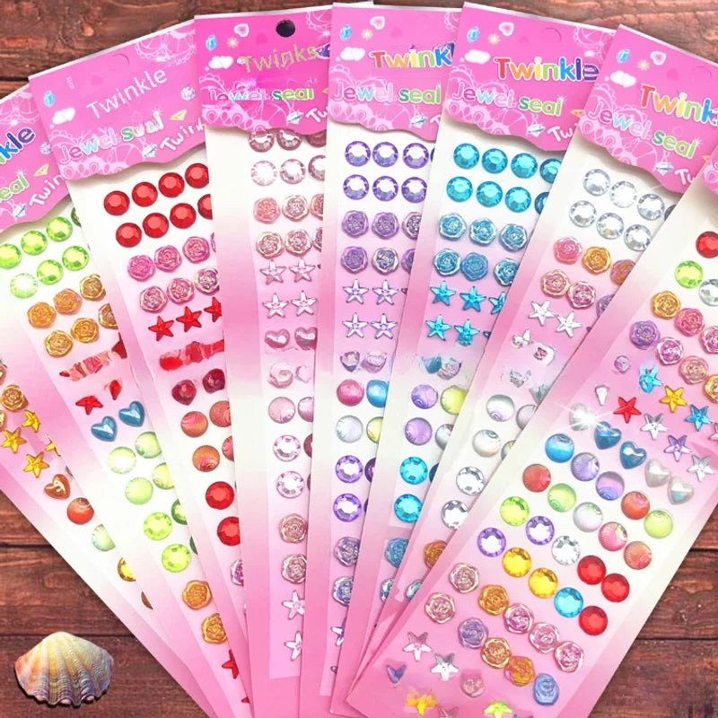 Diamond Stickers Can Be Customized Children's Crystal Diamond Stickers Gem Stickers Car Stickers Diamond-embedded Mobile Phone Decorative Stall