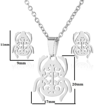 Minimalist Ball 201 Stainless Steel 18K Gold Plated Plating Earrings Necklace