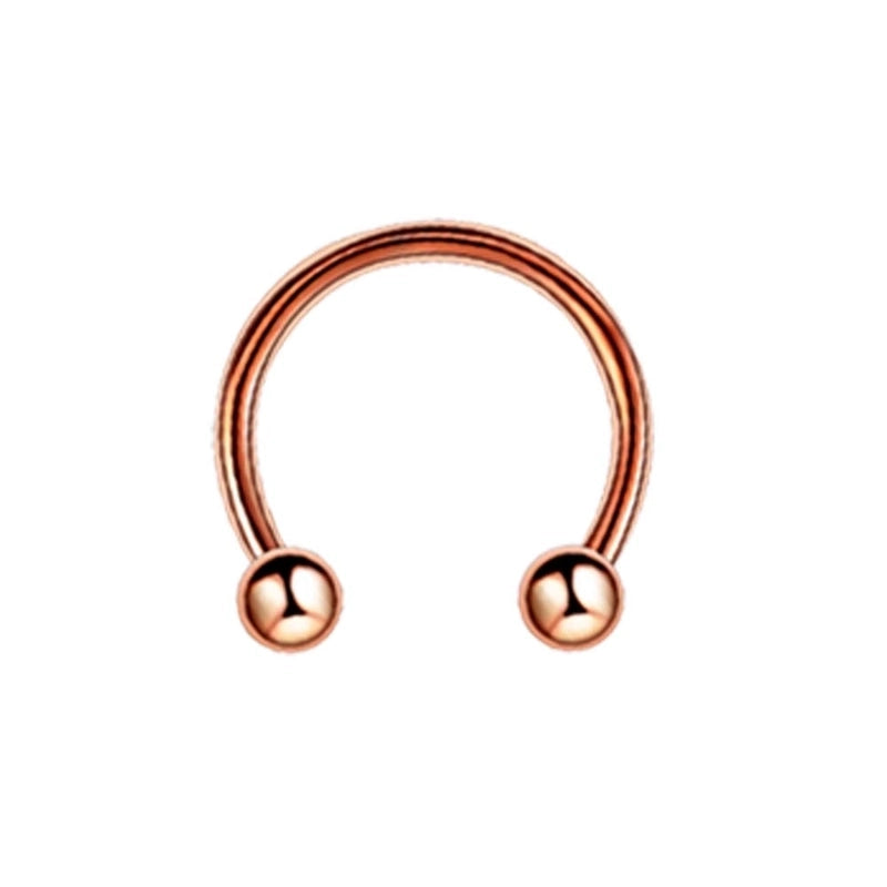 Classic Style Solid Color Stainless Steel Nose Ring In Bulk