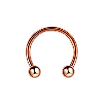 Classic Style Solid Color Stainless Steel Nose Ring In Bulk