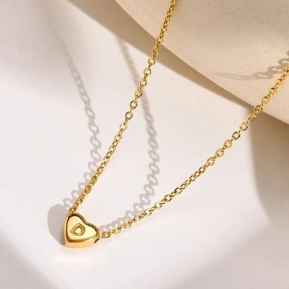 Minimalist Letter Titanium Steel Plating Pendant Necklace