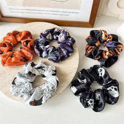 Hip-Hop Funny Halloween Pattern Printing Pumpkin Cloth Hair Tie