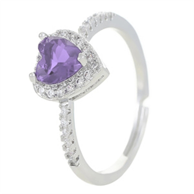 Copper Gold Plated Silver Plated Inlay Geometric Cross Zircon Open Rings