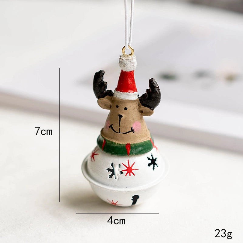 Christmas Cute Minimalist Elk Resin Iron Indoor Party Hanging Ornaments