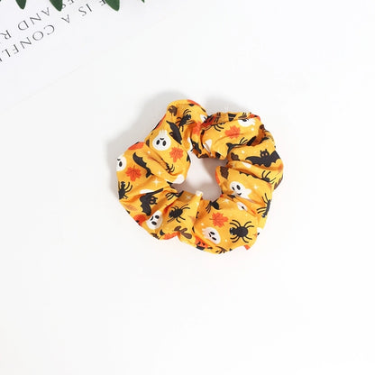 Halloween Cute Funny Pumpkin Bat Skull Hair Tie