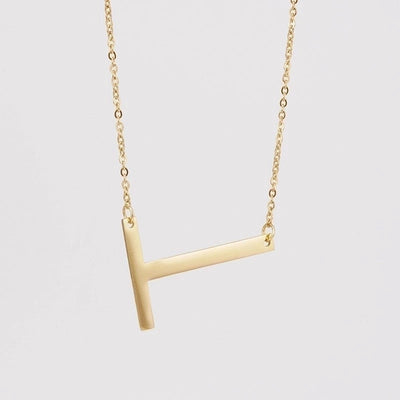 Fashion Letter 304 Stainless Steel 18K Gold Plated Plating Stainless Steel Necklaces