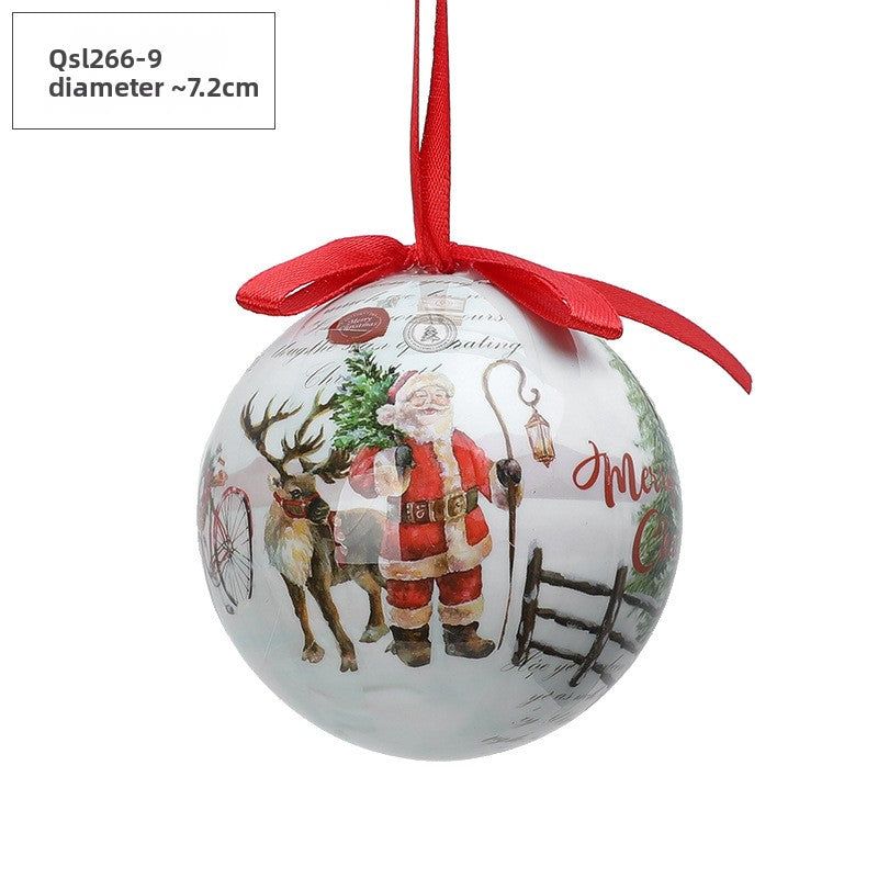 Christmas Ball Pendant Snowman Foam Ball Ornament Christmas Tree Hanging Ball Atmosphere Decoration Supplies