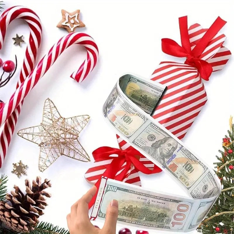 Christmas Minimalist Stripe Candy Snowflake White Cardboard Daily Party Gift Wrapping Supplies Gift Wrapping Supplies