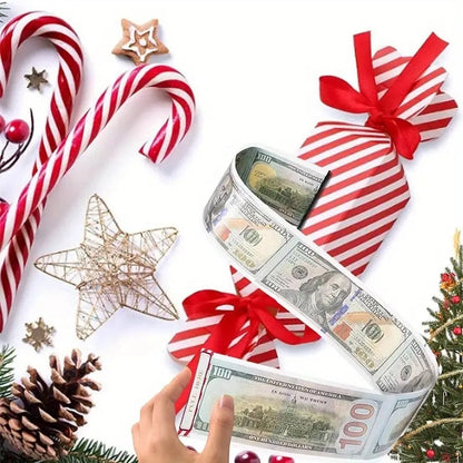 Christmas Minimalist Stripe Candy Snowflake White Cardboard Daily Party Gift Wrapping Supplies Gift Wrapping Supplies