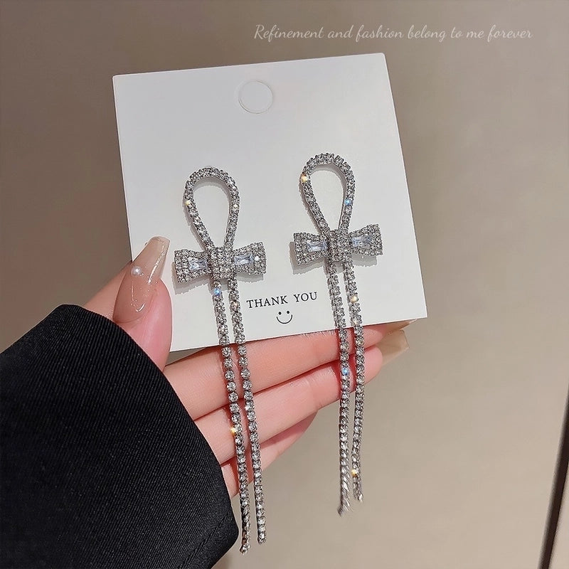 1 Pair Glam Geometric Plating Inlay Alloy Artificial Pearls Rhinestones Drop Earrings