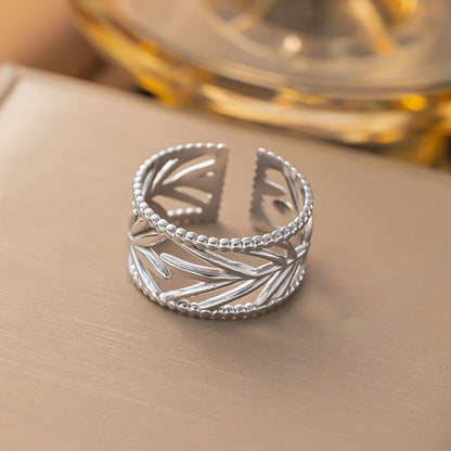 3 Pieces Minimalist Solid Color Titanium Steel Plating Rings