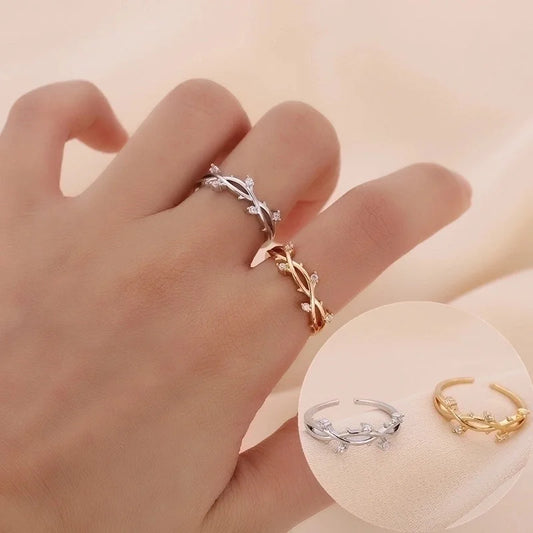 Minimalist Solid Color Copper Plating Open Rings