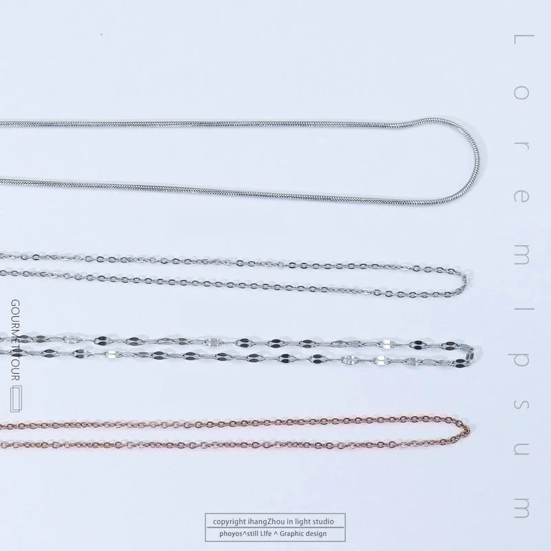 Titanium Steel Minimalist Plating Solid Color Necklace