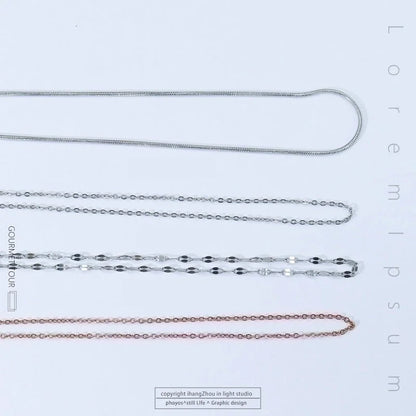 Titanium Steel Minimalist Plating Solid Color Necklace