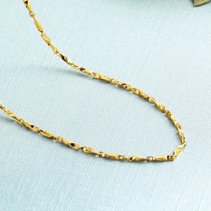Minimalist Geometric Copper Gold Plated Necklace