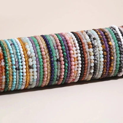Fashion Round Natural Stone Beaded Bracelets 1 Piece