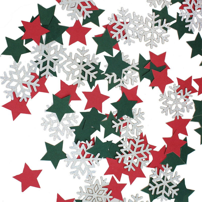 Christmas Table Confetti Reindeer Snowflake Pentagram Sprinkles Christmas Party Supplies Gifts Diy Accessories