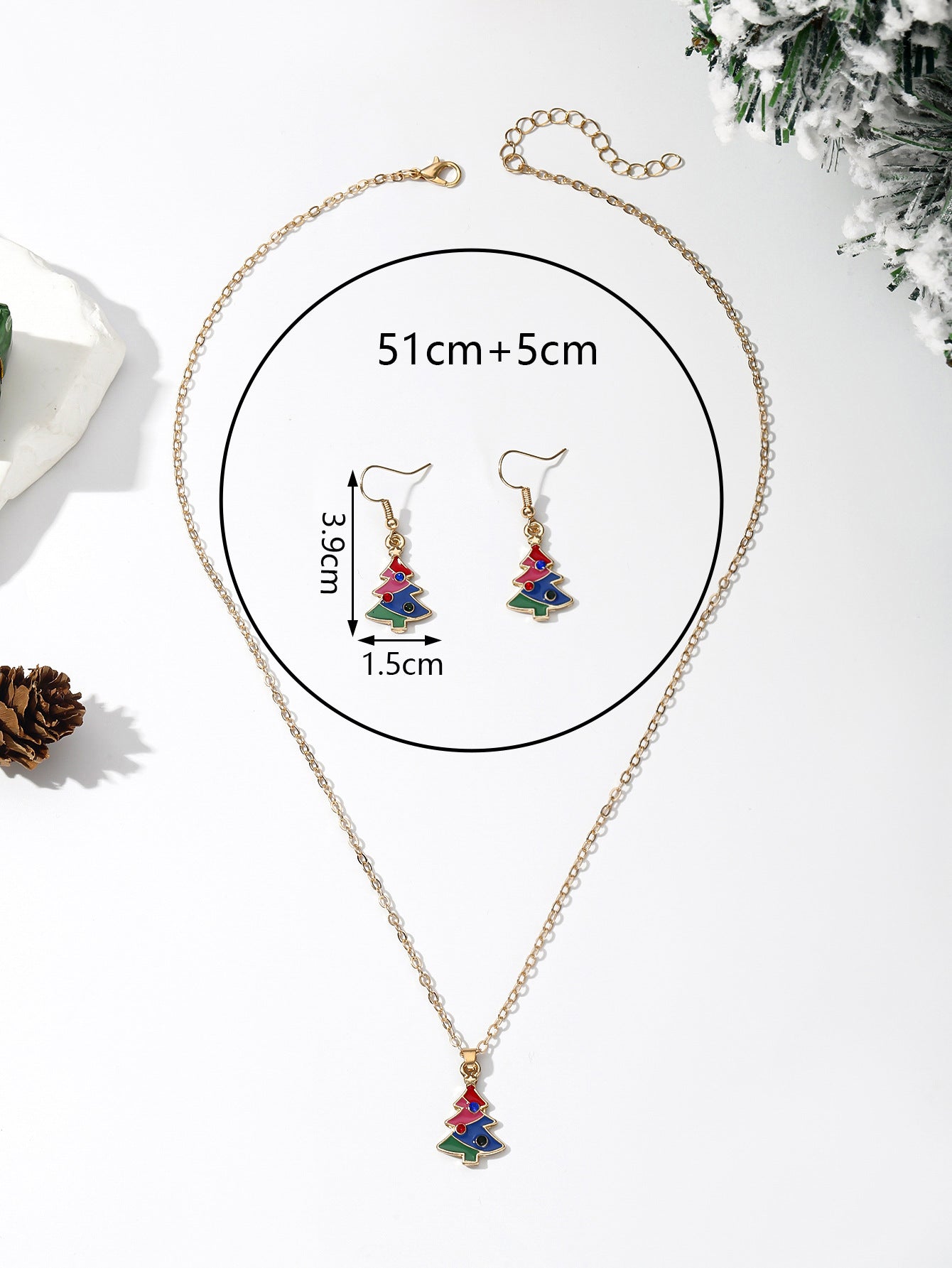 5 Sets Hot Sale Christmas Gift Snowflake Socks Snowman Christmas Tree Jewelry Holiday Set