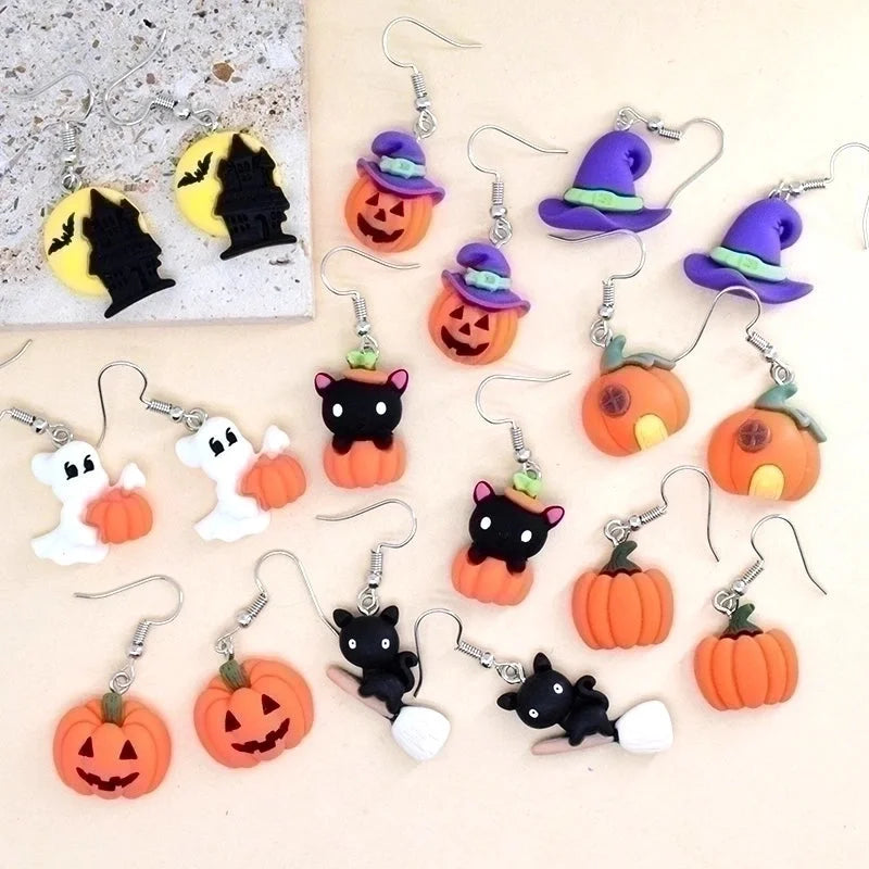 Cute Cartoon Resin Drop Earrings