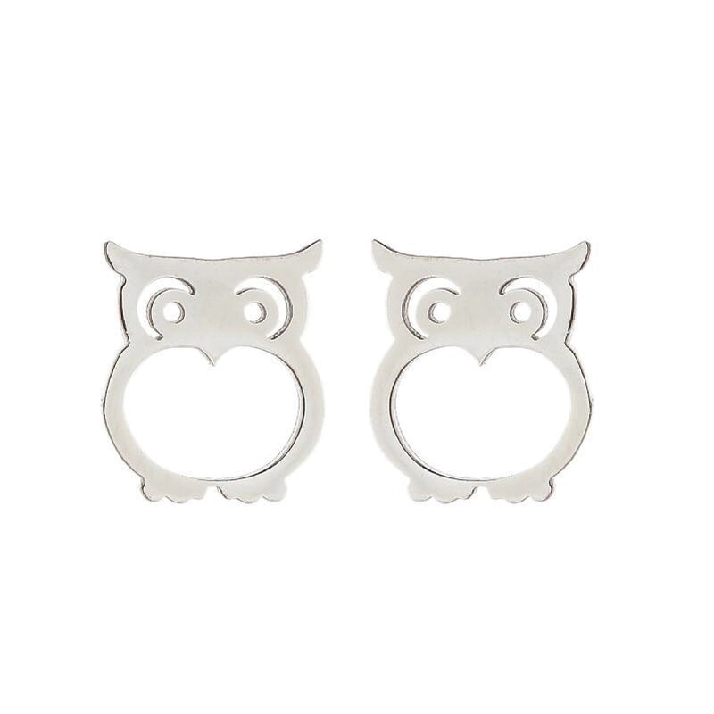 1 Pair Minimalist Animal Plating 304 Stainless Steel 18K Gold Plated Ear Studs