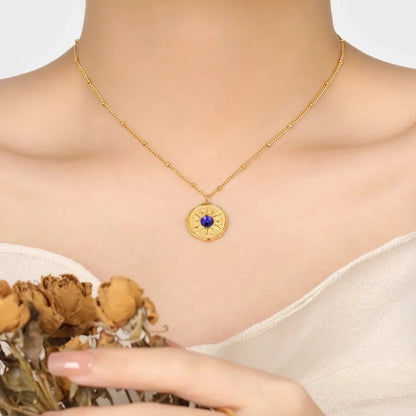 Elegant Sun Titanium Steel Pendant Necklace