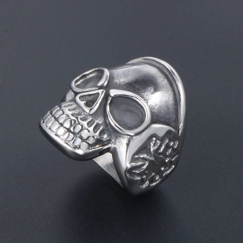 Retro Funny Punk Skull 304 Stainless Steel Polishing Rings