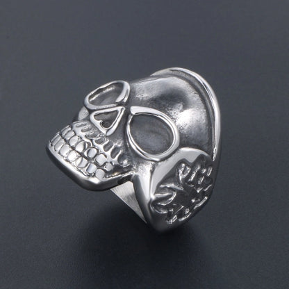 Retro Funny Punk Skull 304 Stainless Steel Polishing Rings