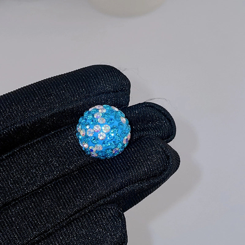 K16 Stars Diamond Ball Color Straight Hole Soft Clay Beads Mobile Phone Chain Bag Chain Diy Jewelry Accessories Beaded