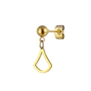 Minimalist Geometric Cross Stainless Steel Asymmetrical Dangling Earrings 1 Piece