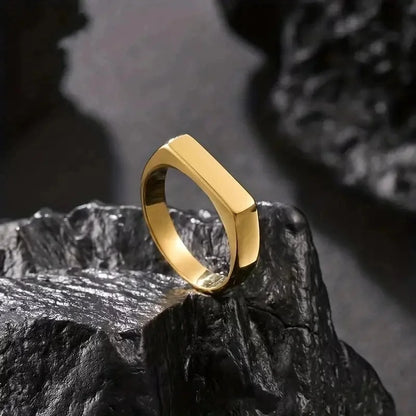 Minimalist U Shape Titanium Steel Plating Rings
