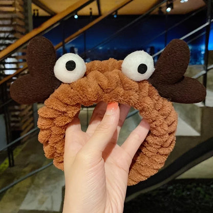 Cat Ears Hair Band Hair Band Korean Plush Internet Celebrity Rabbit Ear Hair Accessories Bow Face Wash Hair Band