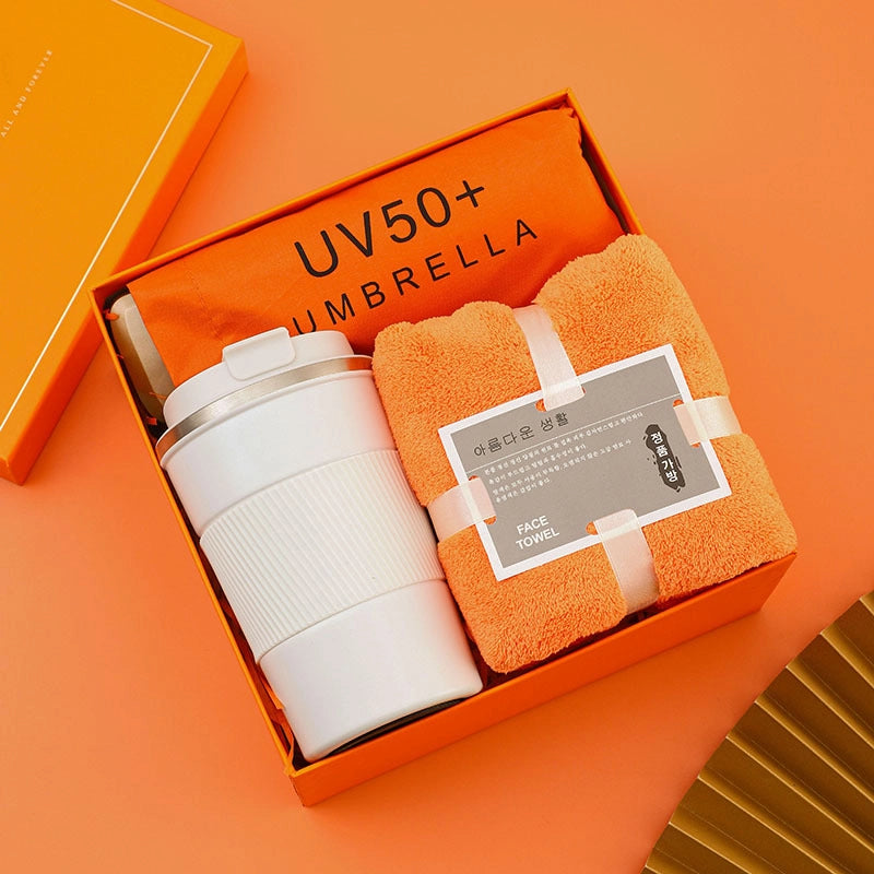 Business Gift Set Women's Day Gift Employee Activity Insulated Cup Umbrella Suitable For Clients