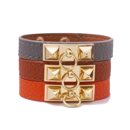 Alloy Copper Hip-Hop Retro Square Bangle