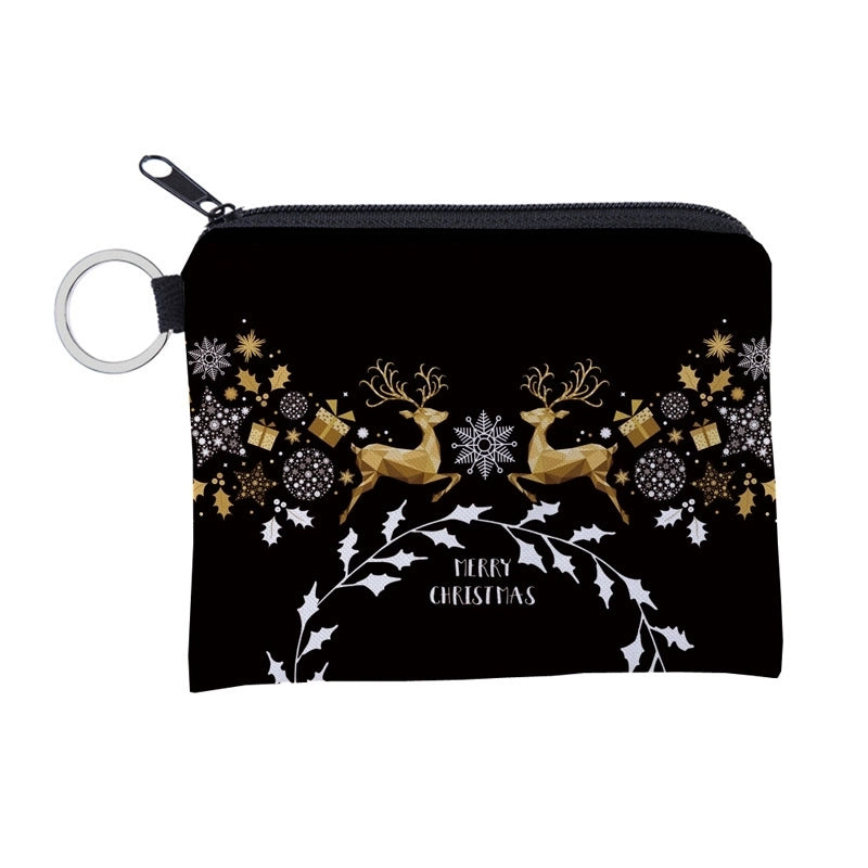 Women's Christmas Hat Christmas Tree Santa Claus Polyester Zipper Coin Purses