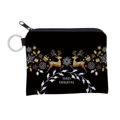 Women's Christmas Hat Christmas Tree Santa Claus Polyester Zipper Coin Purses