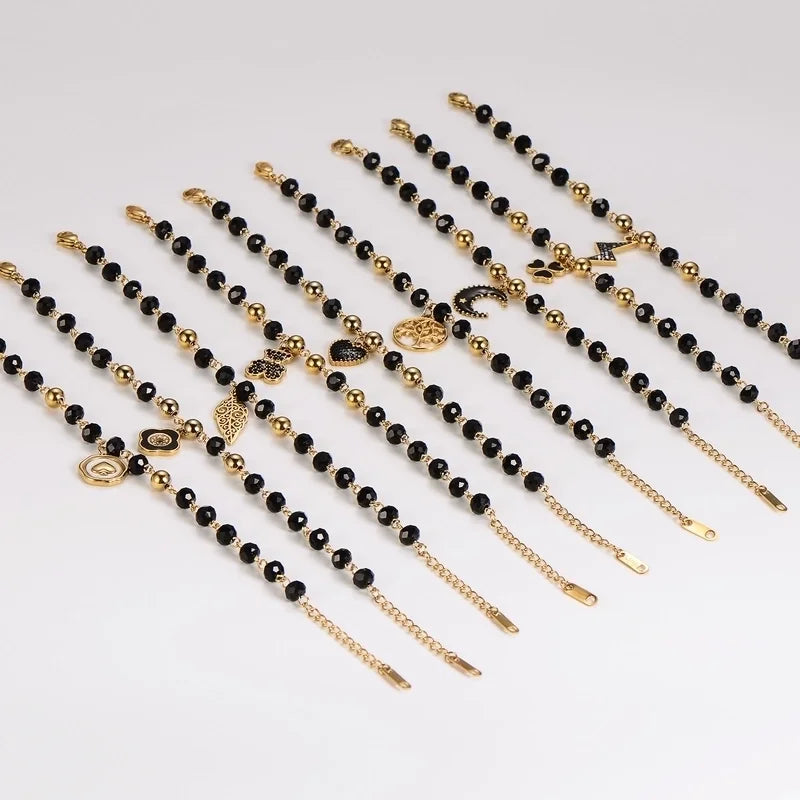 Vintage Style Minimalist Christmas Tree Moon Heart Shape 304 Stainless Steel Bracelets In Bulk Christmas