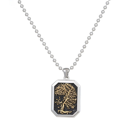 Casual Retro Human Face Tree 304 Stainless Steel Unisex Pendant Necklace