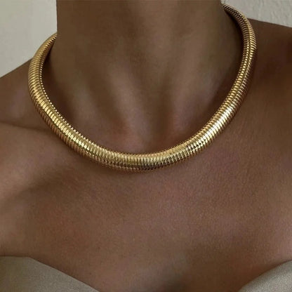 304 Stainless Steel Minimalist Solid Color Choker
