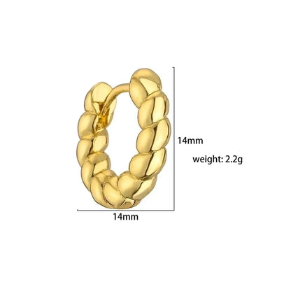 1 Pair Fashion Twist Plating Copper Gold Plated Earrings