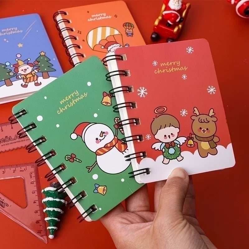 Cute Mini-portable Student Christmas High Quality Paper Coil Notebook