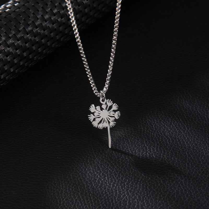 Basic Minimalist Classic Style Palm Tree Flower Butterfly 201 Stainless Steel Unisex Pendant Necklace