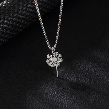 Basic Minimalist Classic Style Palm Tree Flower Butterfly 201 Stainless Steel Unisex Pendant Necklace